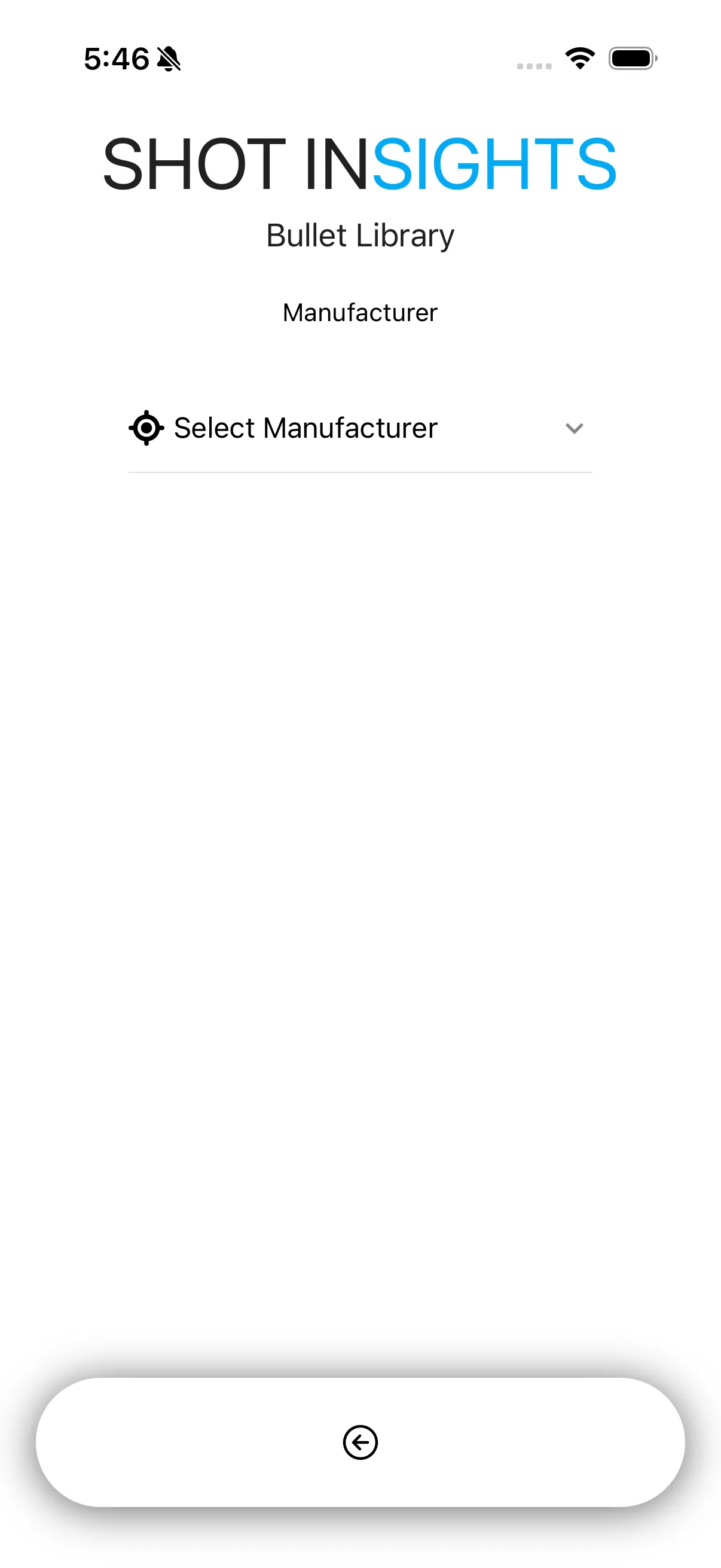 Bullet Library manufacturer selector